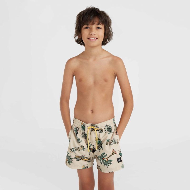 O'Neill O'Neil Mix & Match Cali Print 13'' Swim Jr bézs shorts, swimming shorts