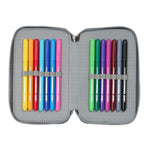 Real Madrid triple filled pencil case 37 pcs wielokolorowy tolltartó