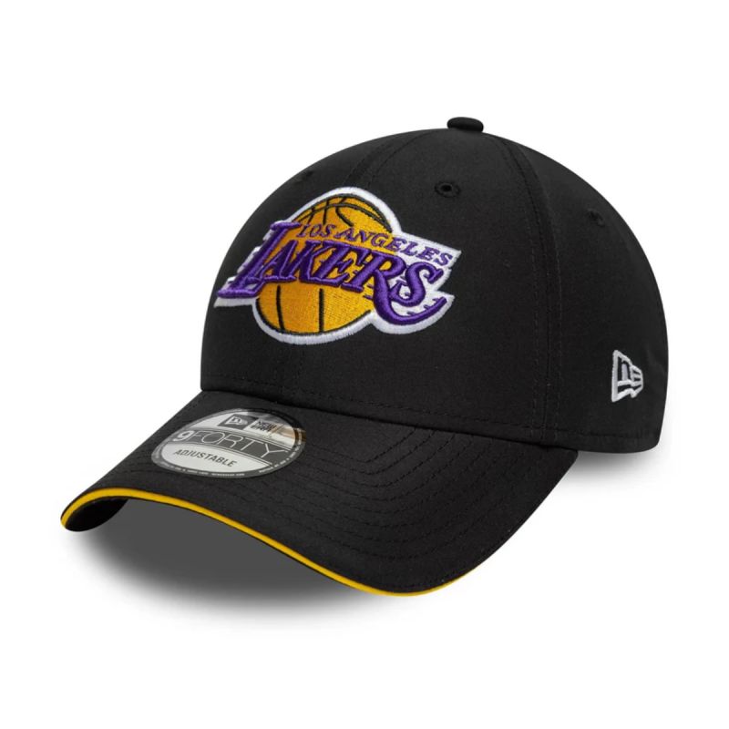 New Era 9FORTY NBA LA Los Angeles Lakers Microfibre Black Cap - uniwersalny baseball sapka