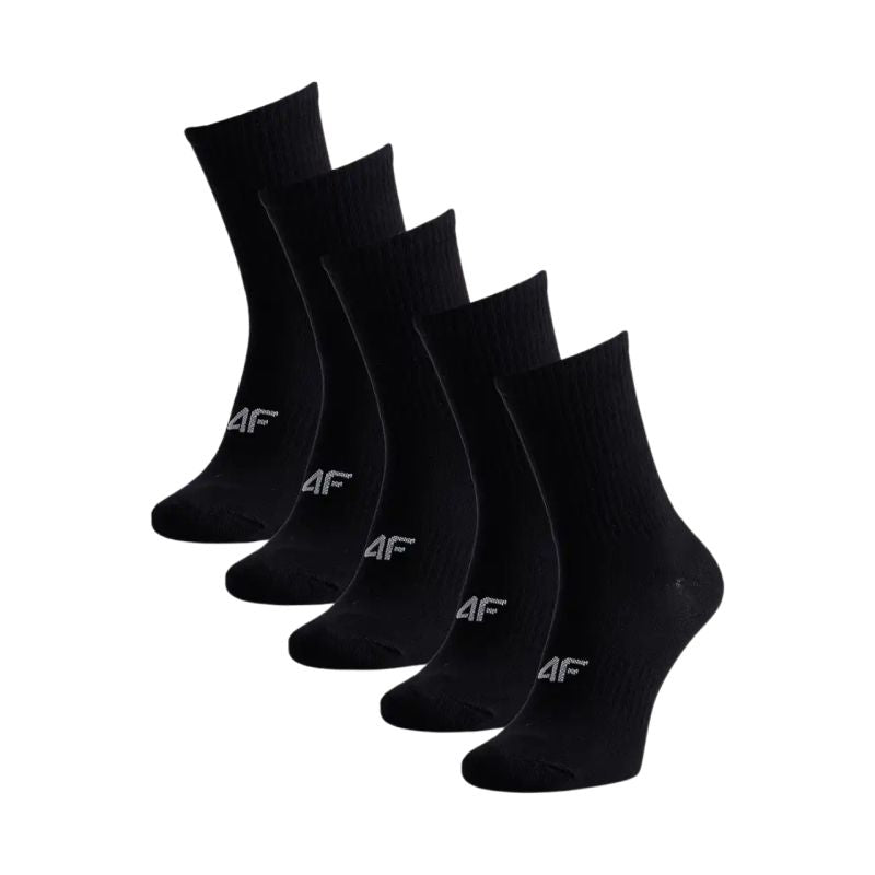 Men's socks 4F M481 5-pack deep 4FWMM00USOCM481 20S fekete zokni