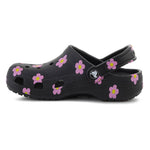 Crocs Classic Flower Clog K Black