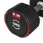 Body Sculpture TPU dumbbell BW 133 12 KG fekete edzőfelszerelés BW13312KG