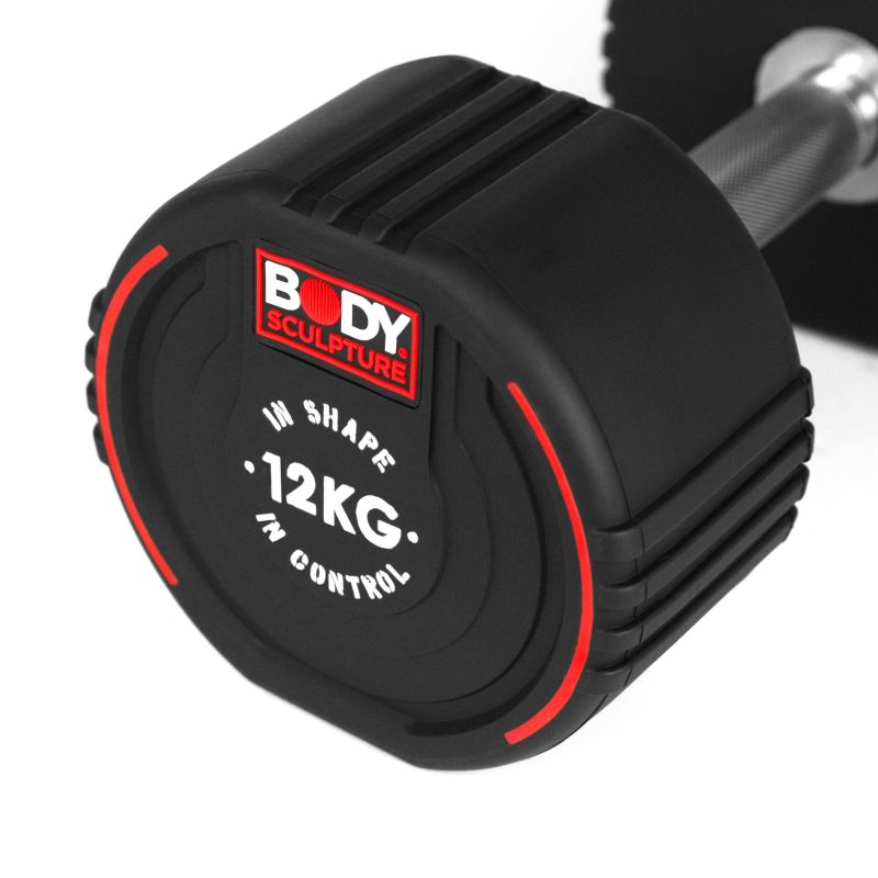 Body Sculpture TPU dumbbell BW 133 12 KG fekete edzőfelszerelés BW13312KG