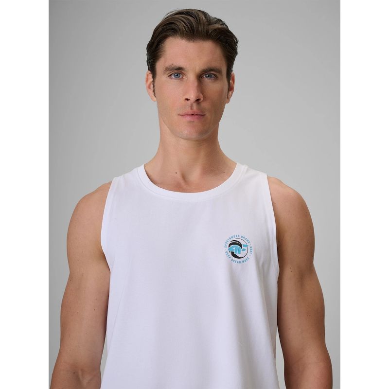 4F Men's regular sleeveless T-shirt with print póló
