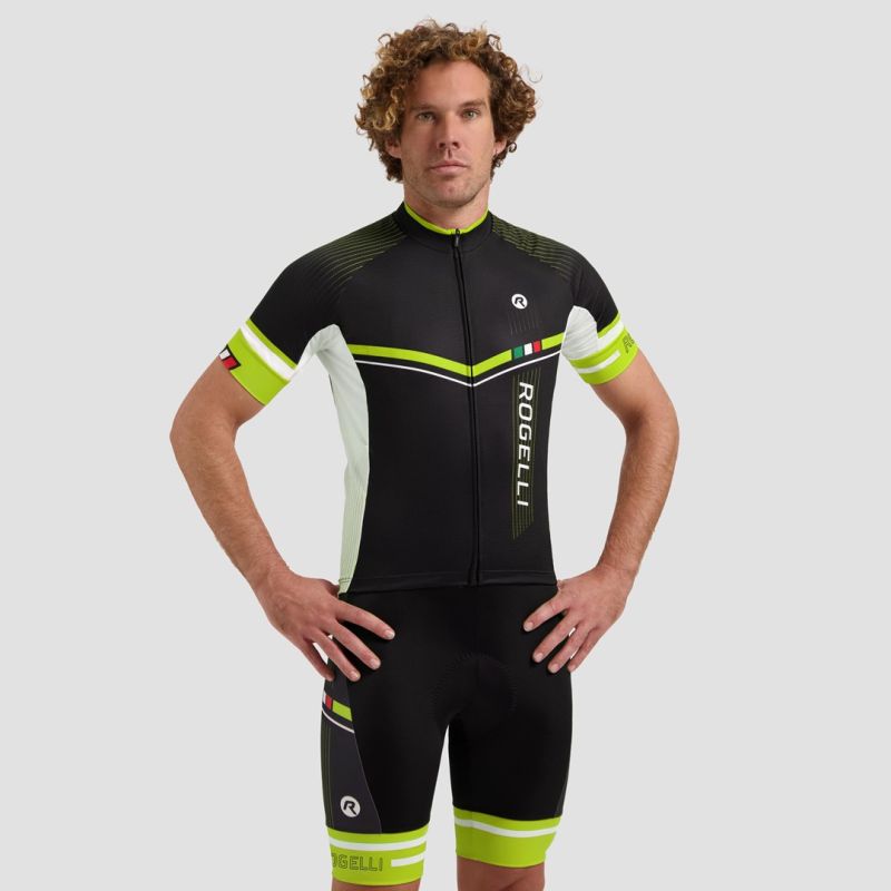 Rogelli Gara Mostro II T-shirt Black and Yellow sárga póló