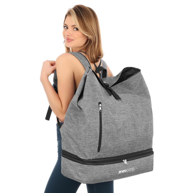 Enero Camp Grey Backpack With Thermal Insulation Compartment szürke hátizsák