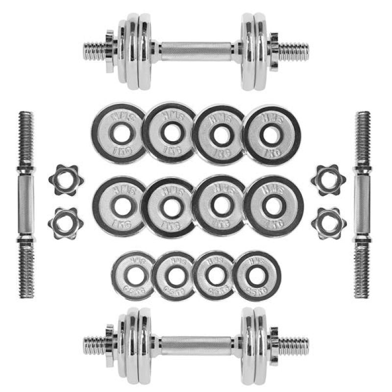 HMS Dumbbells in a case CHROME 2x7.5kg STC15 edzőfelszerelés 17-59-102