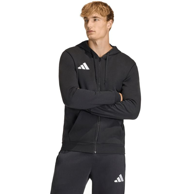 Men's adidas Entrada 26 FZ Hoody Black KF5945 fekete kapucnis pulóver