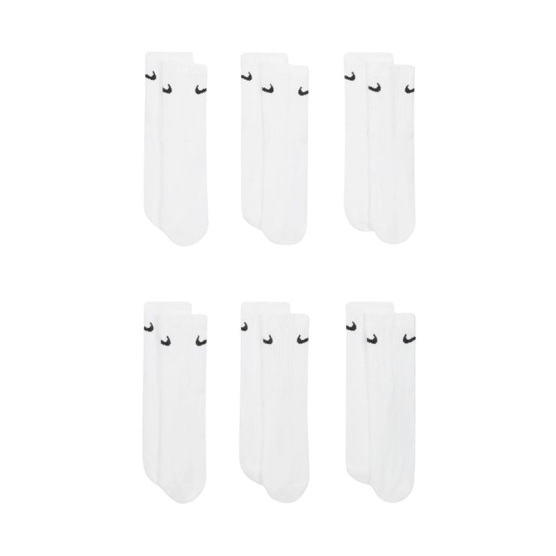 Nike Everyday Cush Crew Kids Socks 6 Pairs fehér ruházat