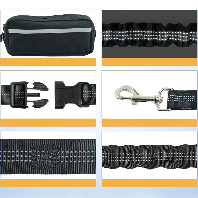Wozinsky WPST-01 Hip Belt with Pouch and Elastic Leash for Running with a Dog - Black fekete elektronika 304004-201073