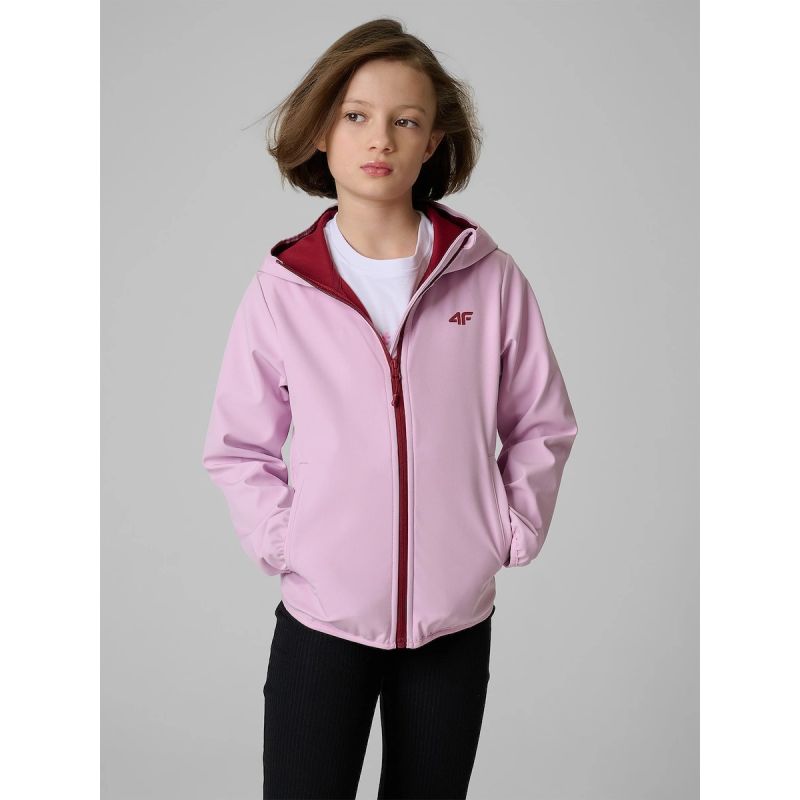 Girls' softshell jacket, windproof membrane 5000, 4F 4FJWSS26TSOFF478-47S kabát