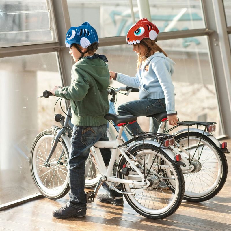 Wozinsky Children's Bike Helmet Dinosaur Pattern S - Red czerwony védőfelszerelés HT-62C-199829