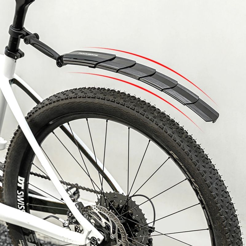 Rockbros FK-810 Folding Telescopic Bicycle Fender Set - Black fekete sets