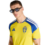 Men's adidas Sweden 26 Home Jersey yellow and JM5814 kék clothing