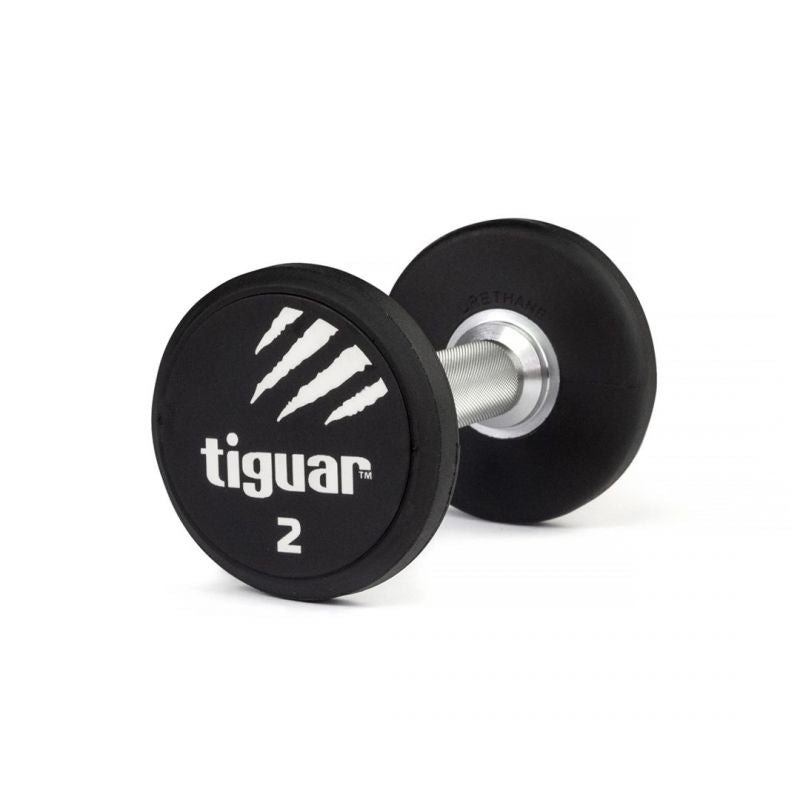 Tiguar PU dumbbell 2 kg fekete edzőfelszerelés TI-WHPU0020