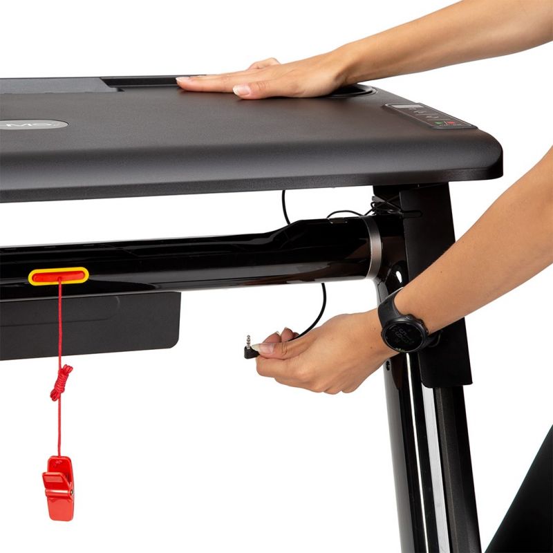 HMS MULTI Electric Treadmill with Desk 1-12 km/h, Gray szürke edzőfelszerelés 17-19-126