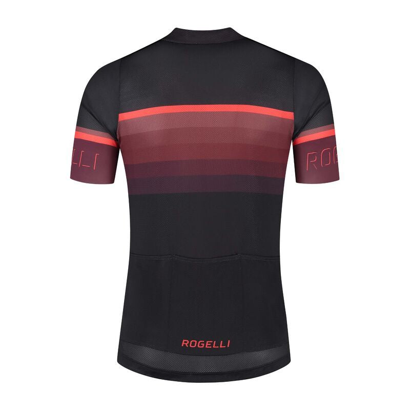 Rogelli HERO II T-shirt Black and 3XL bordó póló