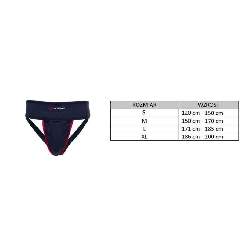 DBX Bushido Men's Suspensor Groin Protector - Black -M fekete protectors and knee pads