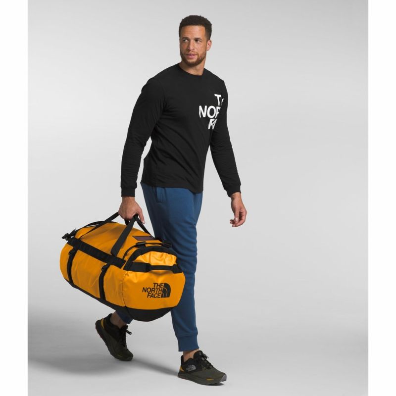 The north face Base Camp Duffel L Sports Bag 95L Polyester Black, Yellow General