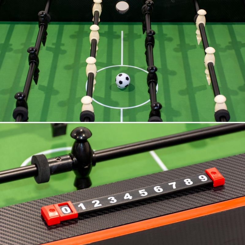 Enero Pro 3-in-1 ROTARY GAME TABLE BILLIARDS TABLE FOOTBALL AIR HOOK-UP .5x85.3CM BLACK fekete table games, tables