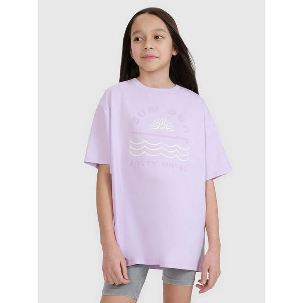 4f Oversized T-shirt with print for girls 4FJWSS25TTSHF1870-52S General