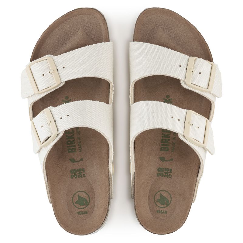 Birkenstock Arizona Vegan Women Textile Narrow Eggshell Flip-Flops for Narrow Feet Vegan (1022679) cipő