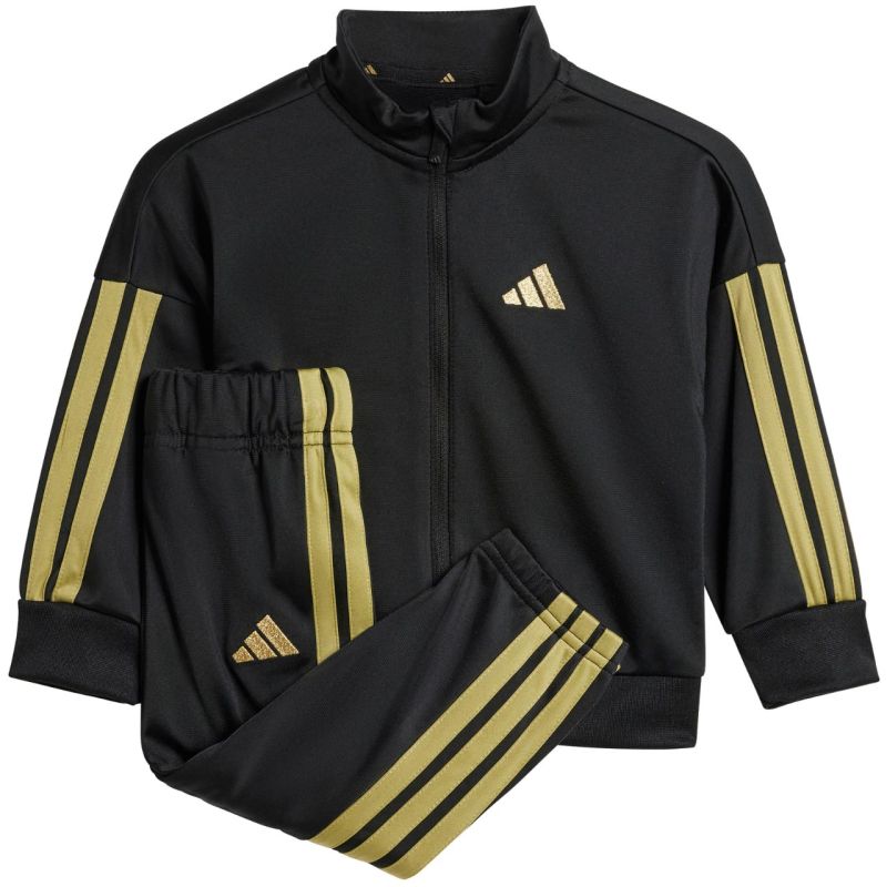 adidas Essentials Climacool Kids Tracksuit Black and Gold JC8857