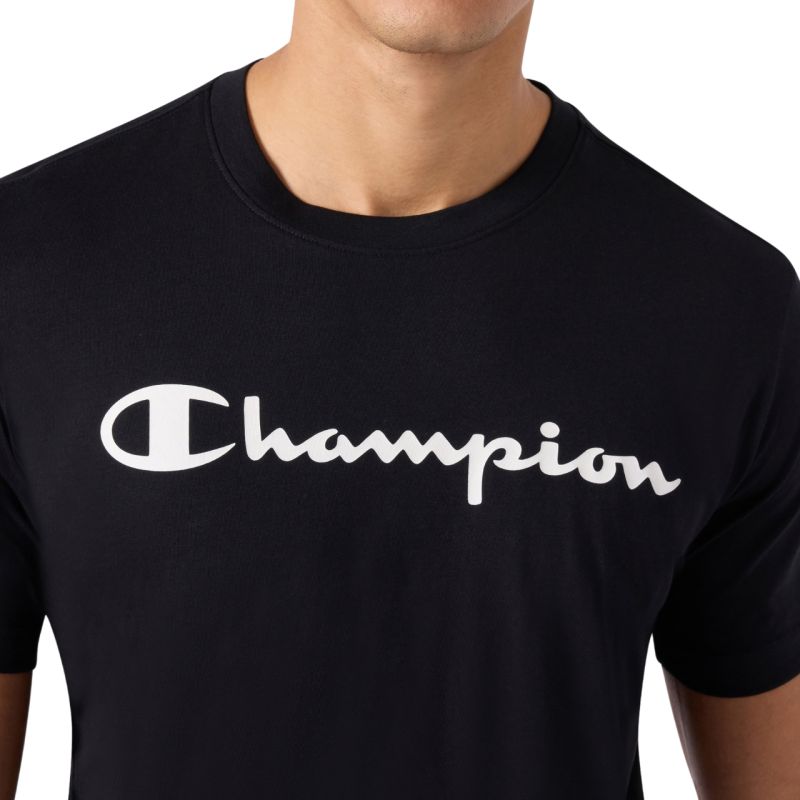 Champion Men's SS Tee T-Shirt black 221814 KK001 fekete férfi póló 221814KK001