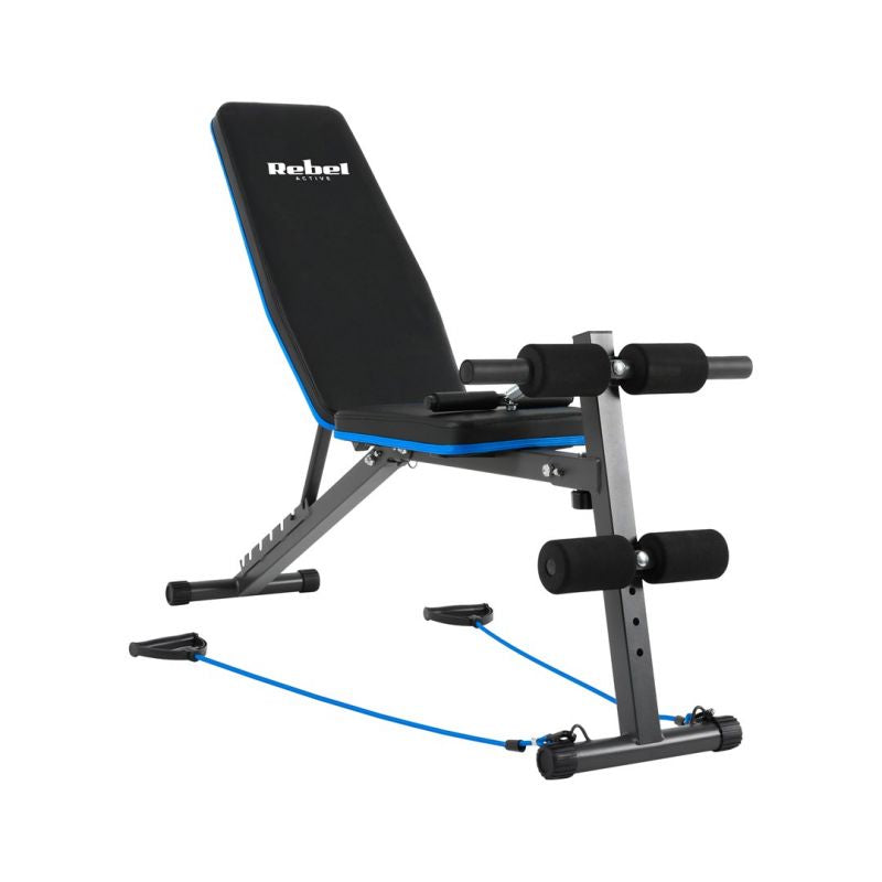 Rebel Inclined training bench with leg locks and rubber bands ACTIVE edzőfelszerelés RBA-2003