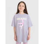 Oversized T-shirt with print for girls 4F 4FJRSS25TTSHF2646-25S póló