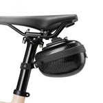 Rockbros rigid hard shell saddle bag, compact, 0.4l capacity - carbon pattern czarny táska