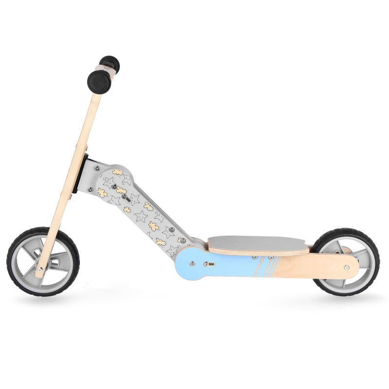 Spokey WOO-RIDE MULTI 940906 2-in-1 balance bike and children's scooter, blue General