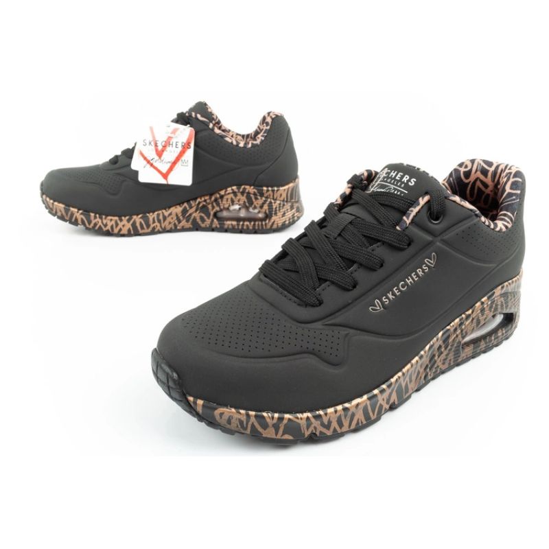 Skechers Uno-Loving Love women's sports sneakers fashionable black Cipő