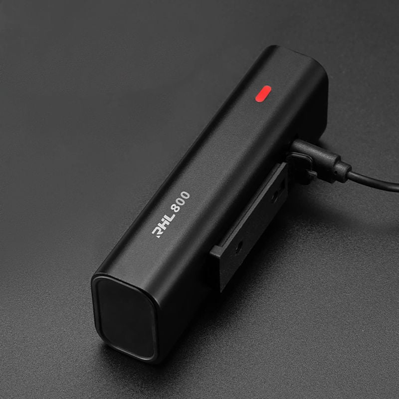 Rockbros 24710012001 front bicycle light 800 lm + USB-C - USB-A cable - black fekete lights, tourist equipment