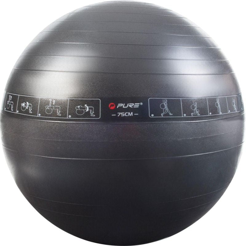 Pure 2 Improve Fitness Ball 75cm Black fekete balls, medicine balls