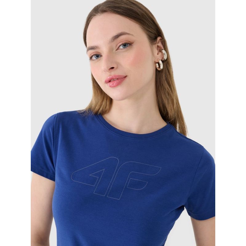 Women's slim T-shirt with print 4F 4FWMM00TTSHF2674-31S 2xl póló