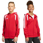 adidas Tiro 26 League Sweat Full Zip Hoodie for Kids Red KF9101 104cm kapucnis pulóver