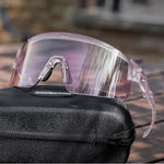 Rockbros Cycling Glasses Photochromic, with UV Protection and Corrective Insert, Clear - Purple różowy glasses, training equipment