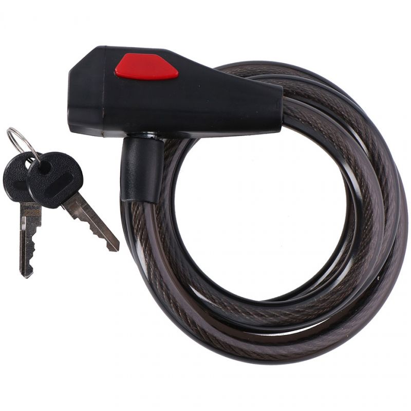 Dunlop spiral cable lock bicycle lock 12 mm 150 cm ST fekete kiegészítő 75570