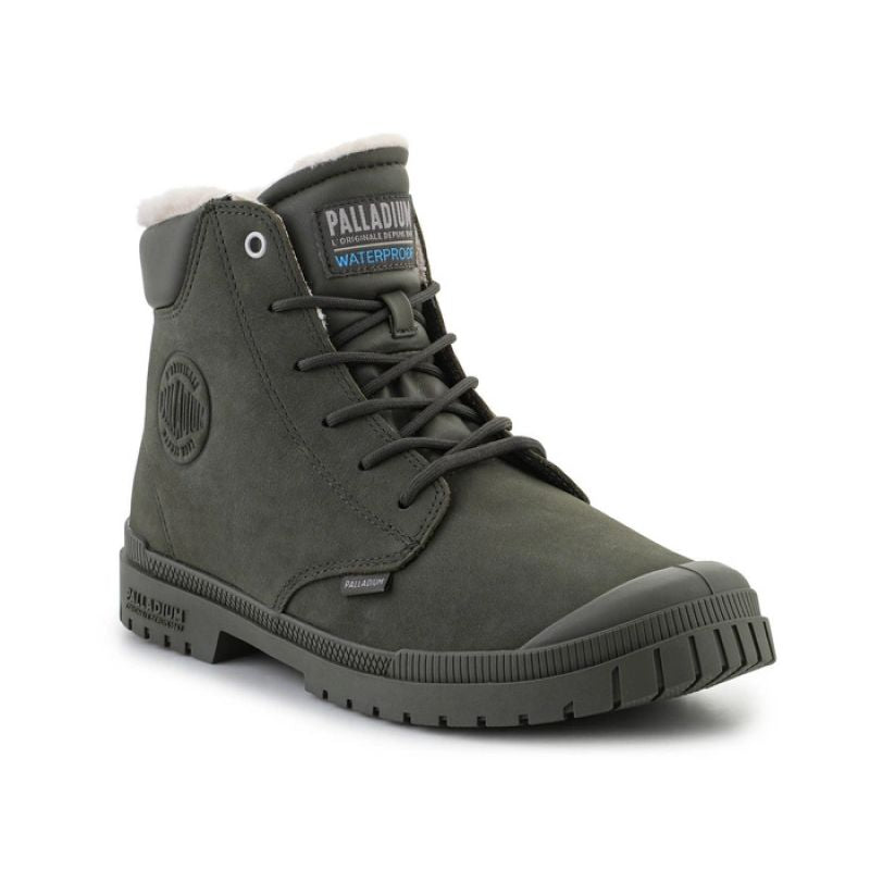 Palladium SP20 Cuff Leather Waterproof WL U 79067-325-M Olive Night shoes Cipő