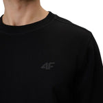 Men's sweatshirt 4F M2549 deep 4FWMM00TSWSM2549 20S fekete kapucnis pulóver