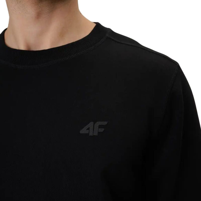 Men's sweatshirt 4F M2549 deep 4FWMM00TSWSM2549 20S fekete kapucnis pulóver