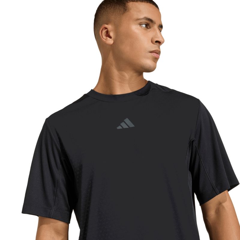 Adidas Men's D4T PrimeLift 3 Stripes T-shirt black fekete póló KE9937