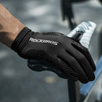 Rockbros cycling gloves spring/summer/autumn, full, size: XL - black czarny \ xl kesztyű