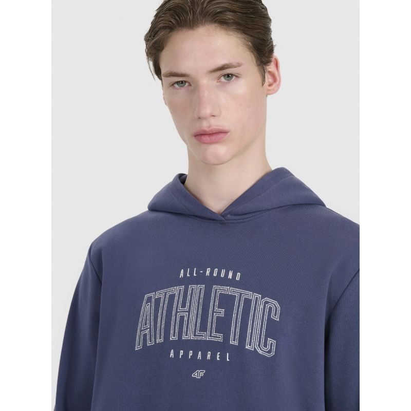 Men's sweatshirt with hood, open, 4F 4FRSS25TSWSM2201-22S kapucnis pulóver