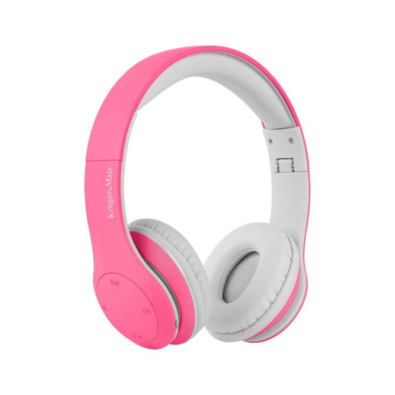 head Kruger&Matz Street Kids wireless on-ear headphones for children, rózsaszín kiegészítő KM0657