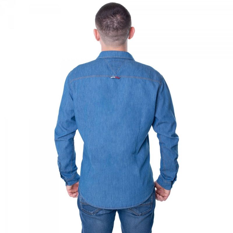 Tommy Hilfiger Tommy Jeans Tjm Cotton Denim Shirt Mid Indigo M DM0DM08399-447 Póló