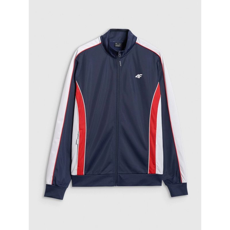 Men's zip-up sweatshirt without hood 4F 4FRAW25TSWSM2459-31S kapucnis pulóver