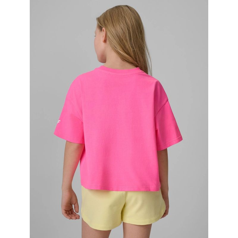 4F Loose T-shirt with a girl's print 158/164 ruházat 4FJRSS26TTSHF3908-54N