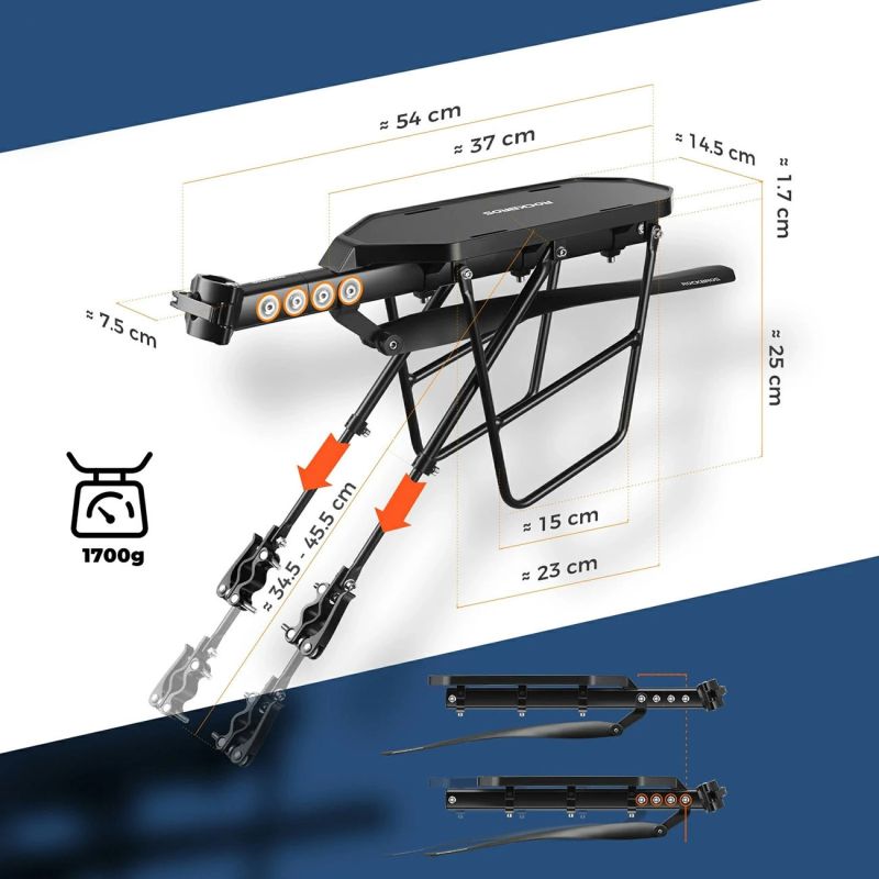 Rockbros RBHJ-1 Diamond Bike Rack fekete utcai cipő 5907769384219-211962